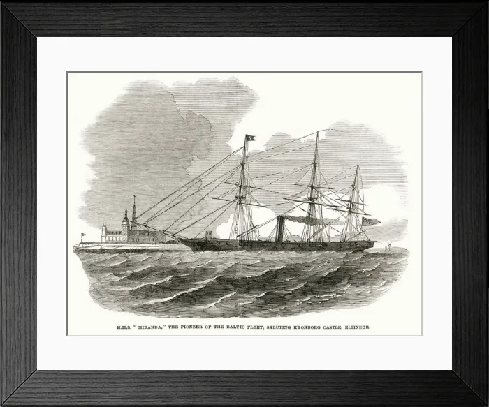 Framed Print : Preparations for Crimean War, The Baltic Fleet - HMS Miranda Framed Print : Preparations for Crimean War, The Baltic Fleet - HMS Miranda