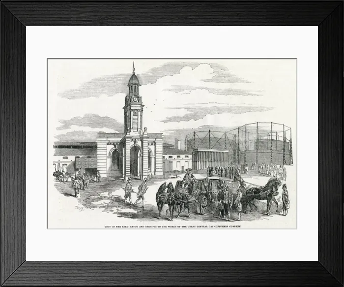 Framed Print : Lord Mayor visiting Gas Works at Bow, East London Framed Print : Lord Mayor visiting Gas Works at Bow, East London
