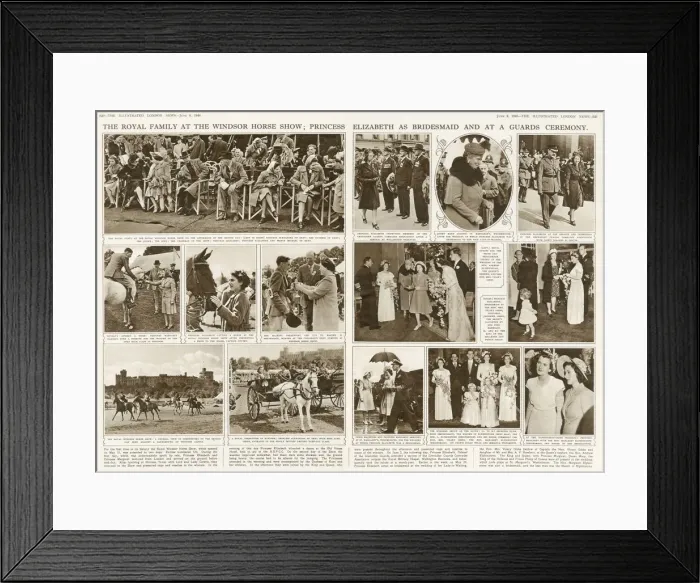Framed Print : Royal Family at Windsor, Princess Elizabeth as bridesmaid Framed Print : Royal Family at Windsor, Princess Elizabeth as bridesmaid