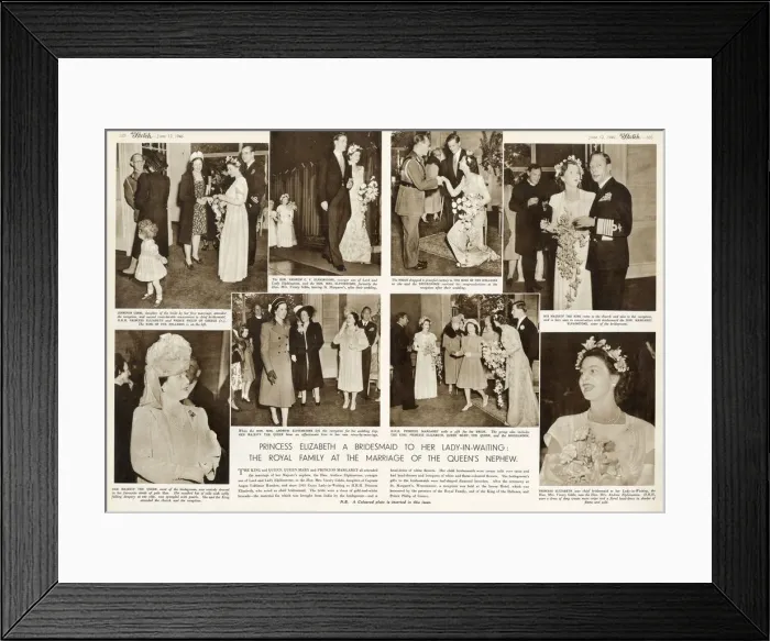Framed Print : Royal Family at Elphinstone wedding, 1946 Framed Print : Royal Family at Elphinstone wedding, 1946