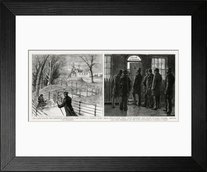 Framed Print : The Anarchist Conspirators in London - Greenwich Bombing Framed Print : The Anarchist Conspirators in London - Greenwich Bombing