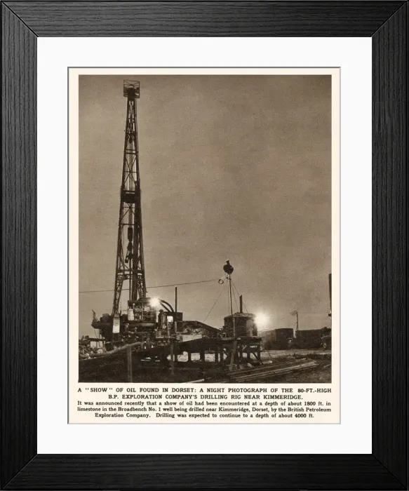 Framed Print : Oil in Dorset Framed Print : Oil in Dorset