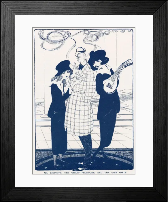 Framed Print : D. W. Griffith & the Gish sisters by Kate Carew Framed Print : D. W. Griffith & the Gish sisters by Kate Carew