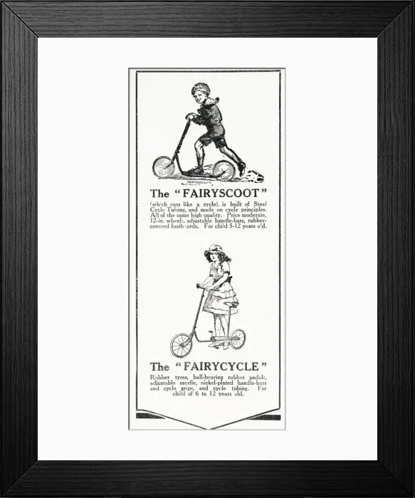 Framed Print : Lines Bros toys advertisement, car and scooters (Tri-ang) Framed Print : Lines Bros toys advertisement, car and scooters (Tri-ang)
