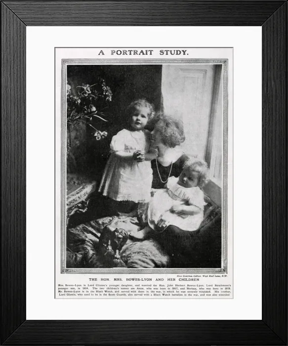 Framed Print : The Hon. Mrs Bowes-Lyon and her children Framed Print : The Hon. Mrs Bowes-Lyon and her children
