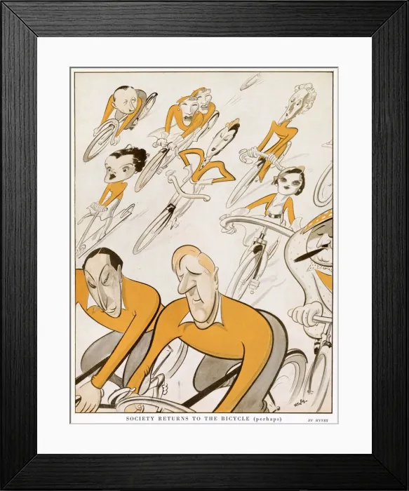 Framed Print : Society Returns to the Bicycle by Hynes