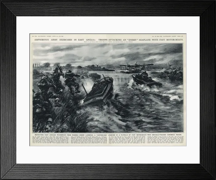 Framed Print : Amphibious army exercises in East Anglia, 1941 Framed Print : Amphibious army exercises in East Anglia, 1941