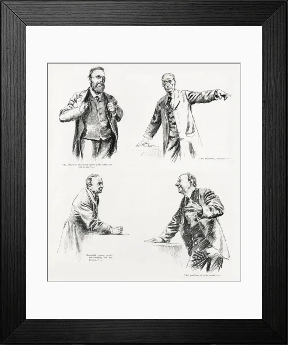 Framed Print : The Blue Lion Debating Club Framed Print : The Blue Lion Debating Club