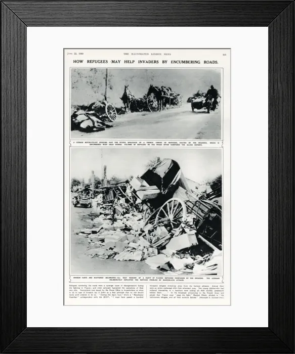 Framed Print : Page from the Illustrated London News showing the piles of possessions belonging to Framed Print : Page from the Illustrated London News showing the piles of possessions belonging to