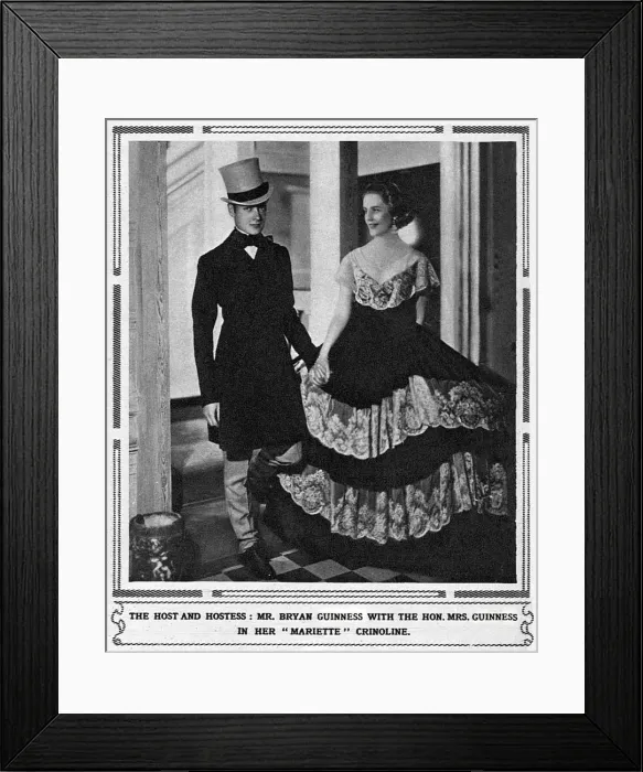 Framed Print : Party hosts Mr Bryan Guinness (1905-1992) and his wife (Diana Mitford) in her Mariette Framed Print : Party hosts Mr Bryan Guinness (1905-1992) and his wife (Diana Mitford) in her Mariette