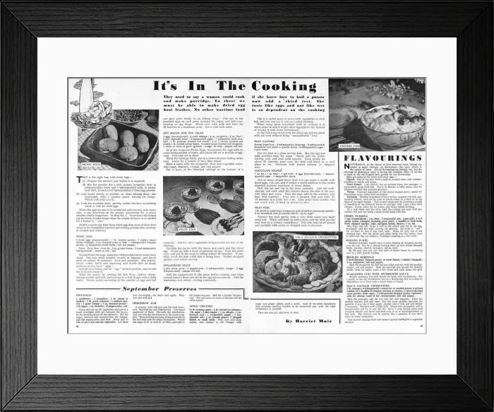 Framed Print : Its in the cooking, 1943 Framed Print : Its in the cooking, 1943