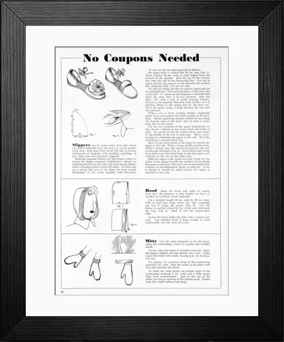 Framed Print : No coupons needed, 1942