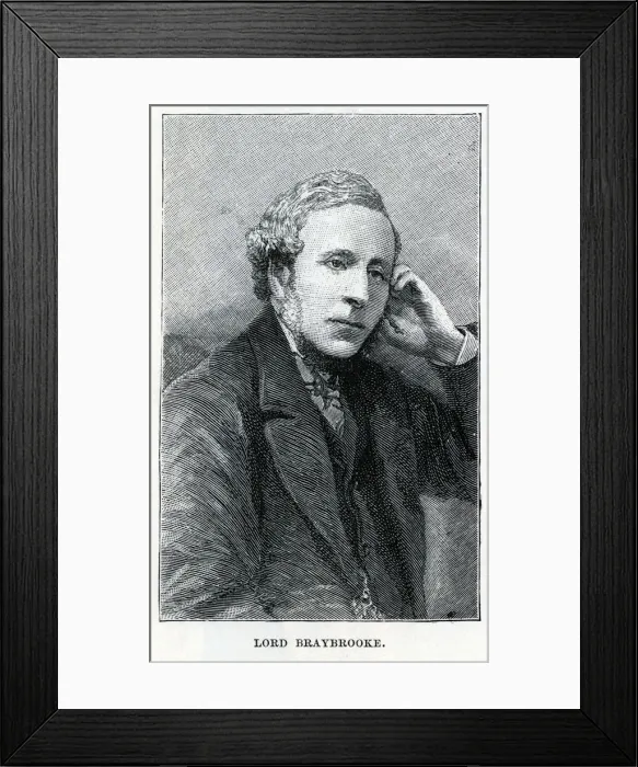 Framed Print : Charles Cornwallis Neville, 5th Baron Braybrooke (1823a'1902) - British peer. Date Framed Print : Charles Cornwallis Neville, 5th Baron Braybrooke (1823a'1902) - British peer. Date