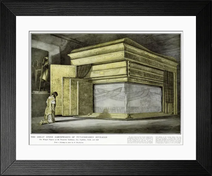 Framed Print : Great stone sarcophagus of Tutankhamen revealed Framed Print : Great stone sarcophagus of Tutankhamen revealed