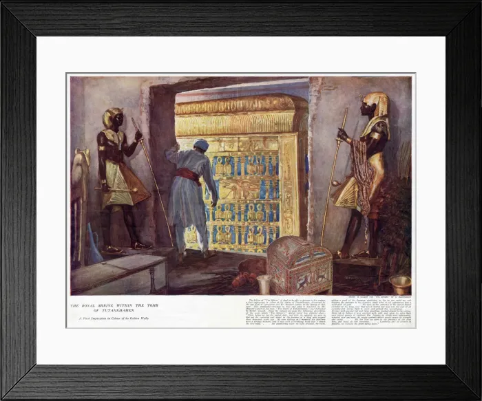 Framed Print : The royal shrine within the tomb of Tutankhamen