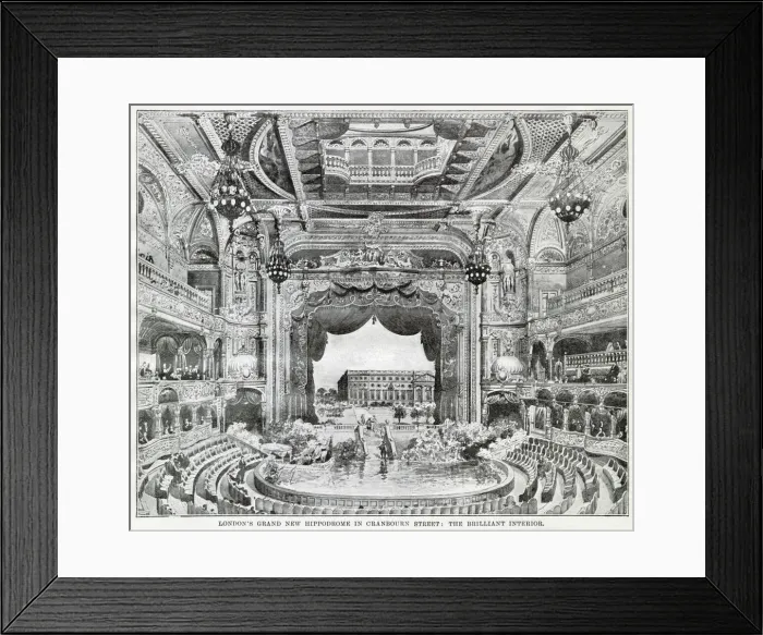 Framed Print : Auditorium of the new London Hippodrome