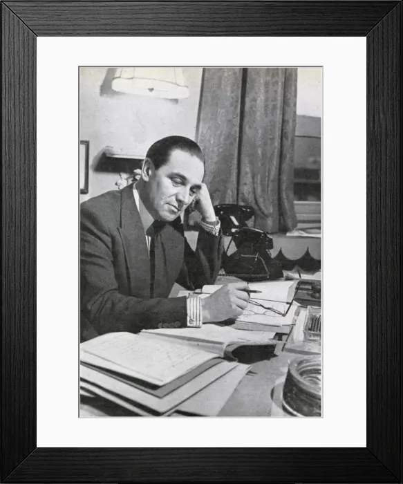 Framed Print : Robert Nesbitt planning his latest theatre production Framed Print : Robert Nesbitt planning his latest theatre production