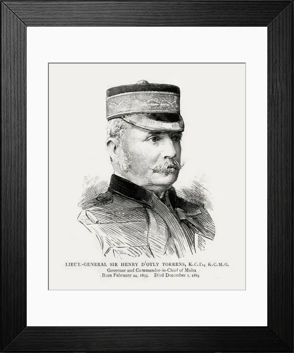 Framed Print : Lieutenant General Sir Henry D Oyley Torrens - Governor and Commander-in-Chief of Malta Framed Print : Lieutenant General Sir Henry D Oyley Torrens - Governor and Commander-in-Chief of Malta