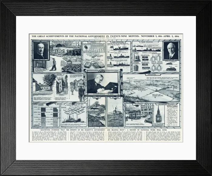 Framed Print : Great Achievements of the National Government Framed Print : Great Achievements of the National Government