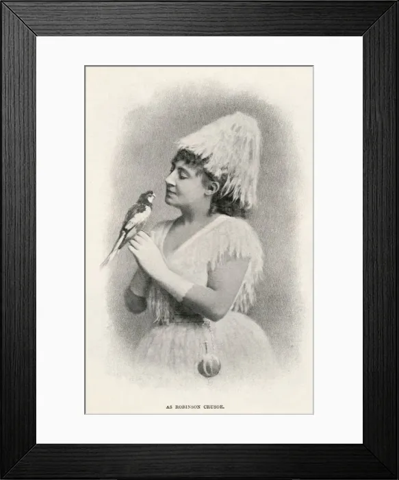Framed Print : Lydia Thompson in the role of Robinson Crusoe. Date: 1899 Framed Print : Lydia Thompson in the role of Robinson Crusoe. Date: 1899