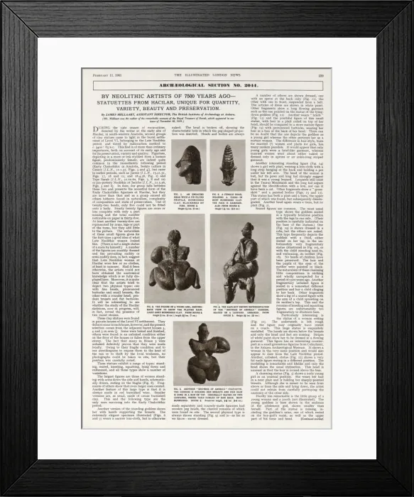 Framed Print : Late Neolithic Statuettes from Hacilar in north-western Anatolia Framed Print : Late Neolithic Statuettes from Hacilar in north-western Anatolia