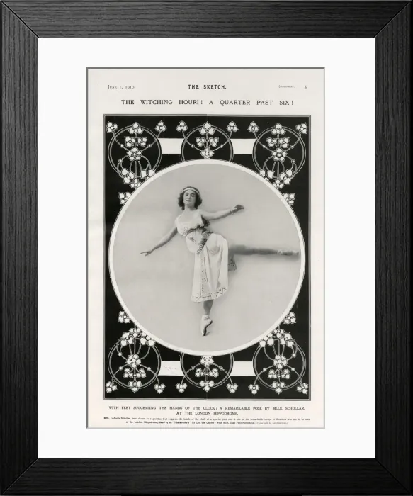Framed Print : The Witching Houri! A Quarter Past Six! A remarkable pose by Russian Dancer Mlle Framed Print : The Witching Houri! A Quarter Past Six! A remarkable pose by Russian Dancer Mlle