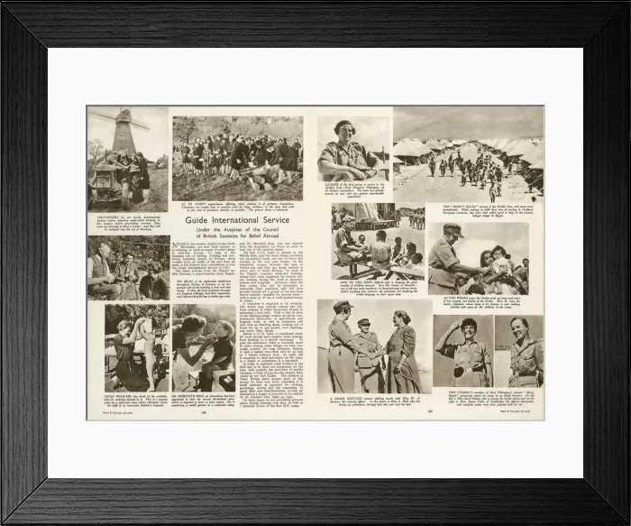 Framed Print : Guide International Serivce (G. I. S. ) - Women leaders in the Gude movement assisting in Framed Print : Guide International Serivce (G. I. S. ) - Women leaders in the Gude movement assisting in