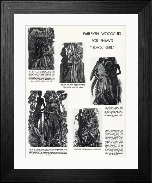 Framed Print : John Farleigh Woodcuts for Shaw s Framed Print : John Farleigh Woodcuts for Shaw s