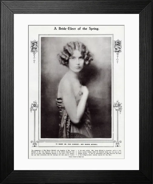 Framed Print : A Bride-Elect of the Spring - Miss Marion Mitchell
