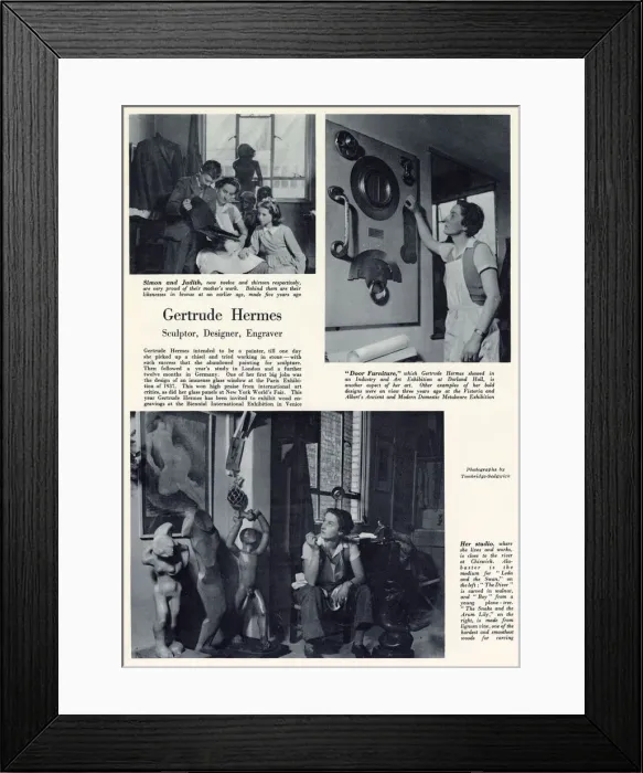 Framed Print : Gertrude Hermes - Sculptor, Designer, Engraver Framed Print : Gertrude Hermes - Sculptor, Designer, Engraver