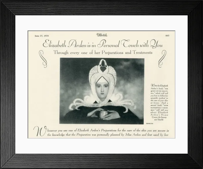 Framed Print : Elizabeth Arden is in Personal Touch with you. Photograph by Baron Adolph de Meyer for