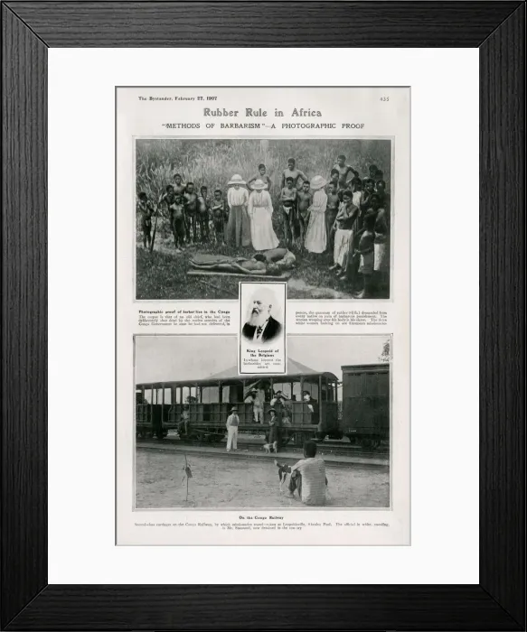 Framed Print : Rubber Rule in Africa - Methods of Barbarism. The atrocities carried out against Framed Print : Rubber Rule in Africa - Methods of Barbarism. The atrocities carried out against