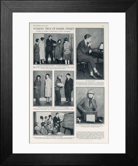 Framed Print : Woman tecs of Baker Street: a college for feminine undergraduates of crime investigation Framed Print : Woman tecs of Baker Street: a college for feminine undergraduates of crime investigation