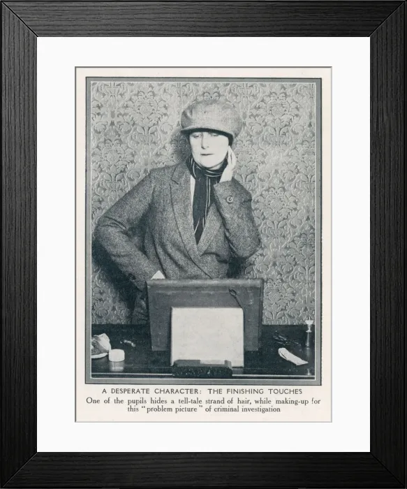 Framed Print : A desperate character. A woman detective pupil at the Baker Street school for lady Framed Print : A desperate character. A woman detective pupil at the Baker Street school for lady