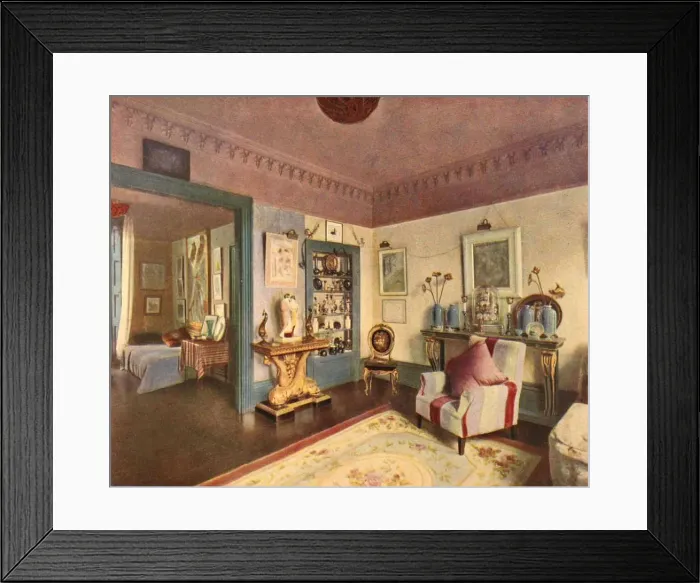 Framed Print : The Drawing Room in the well-known Modernist Poet Captain Osbert Sitwells House in Framed Print : The Drawing Room in the well-known Modernist Poet Captain Osbert Sitwells House in