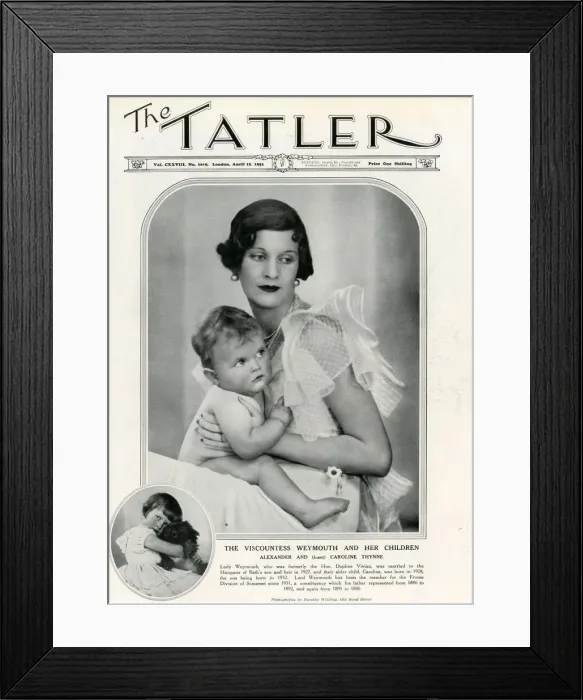 Framed Print : Front cover of The Tatler featuring a photograph of Lady Weymouth (formerly Daphne Vivian Framed Print : Front cover of The Tatler featuring a photograph of Lady Weymouth (formerly Daphne Vivian