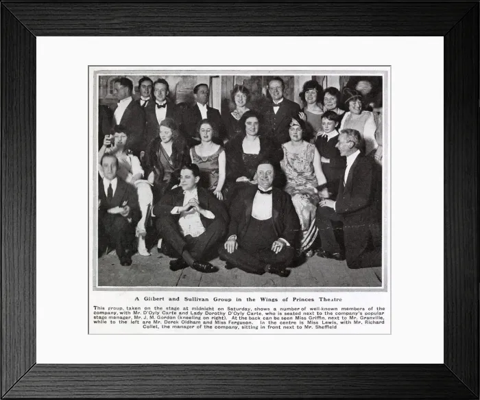 Framed Print : Well-known members of the D Oyly Carte Company on the stage at Princes Theatre including Framed Print : Well-known members of the D Oyly Carte Company on the stage at Princes Theatre including