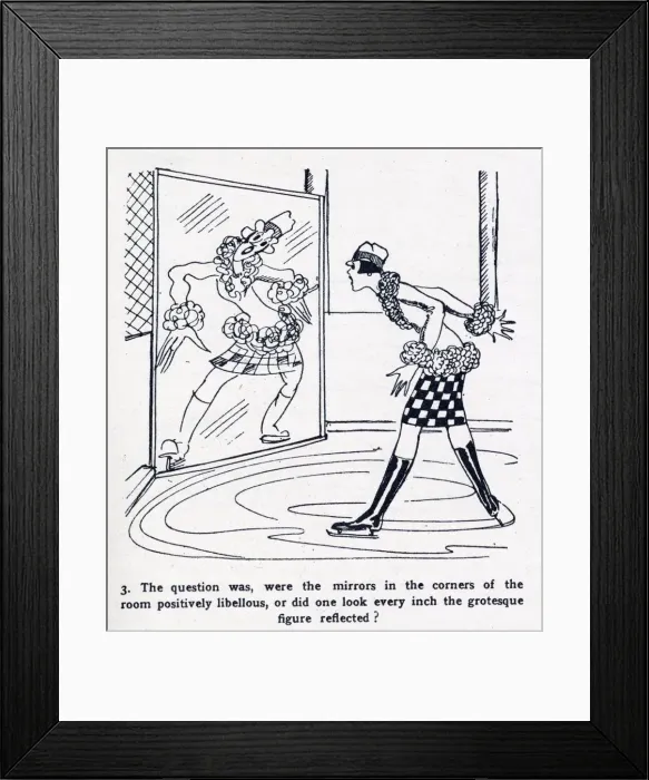 Framed Print : The question was, were the mirrors in the corners of the room positively libellous Framed Print : The question was, were the mirrors in the corners of the room positively libellous
