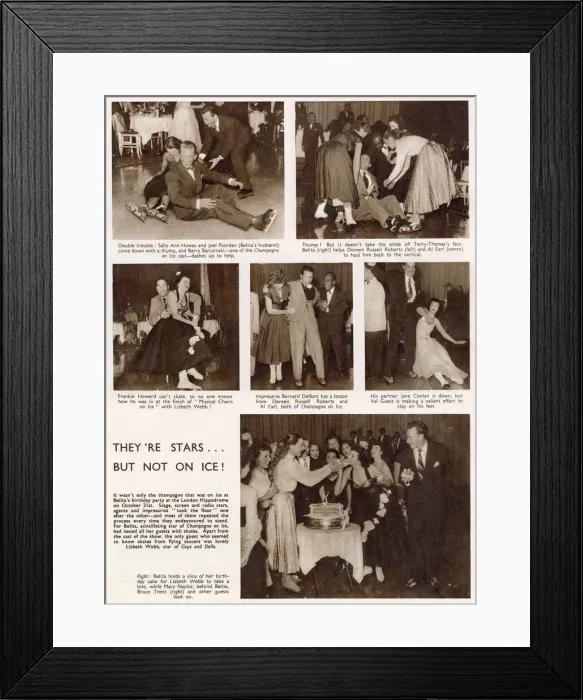 Framed Print : Page from The Sketch reporting on the birthday party of Belita Framed Print : Page from The Sketch reporting on the birthday party of Belita