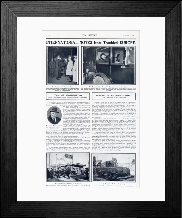 Framed Print : The Hungarian delegation, headed by Count Albert Apponyi Framed Print : The Hungarian delegation, headed by Count Albert Apponyi