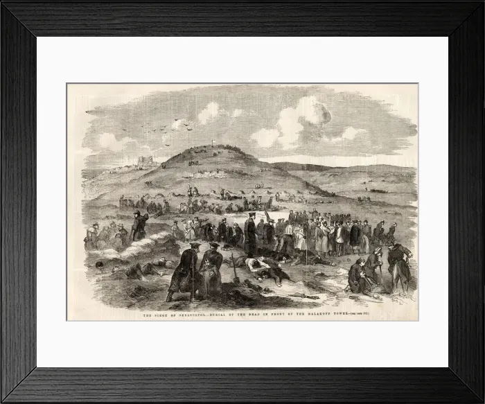 Framed Print : The Siege of Sebastopol - burial of the dead