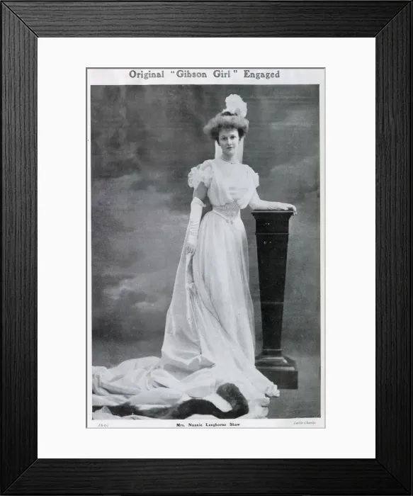 Framed Print : Nannie Langhorne Shaw pictured in The Bystander at the time of her engagement to Waldorf Framed Print : Nannie Langhorne Shaw pictured in The Bystander at the time of her engagement to Waldorf