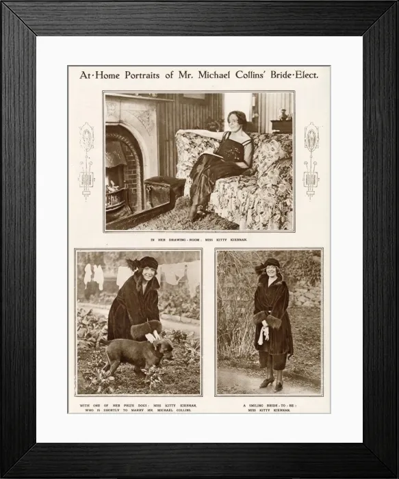 Framed Print : Catherine Kitty Brigid Kiernan (1893-1945), pictured at home after the announcement o Framed Print : Catherine Kitty Brigid Kiernan (1893-1945), pictured at home after the announcement o