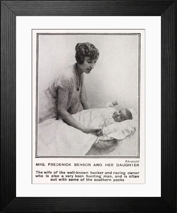Framed Print : Mrs. Frederick Benson, wife of the famous banker and racing driver
