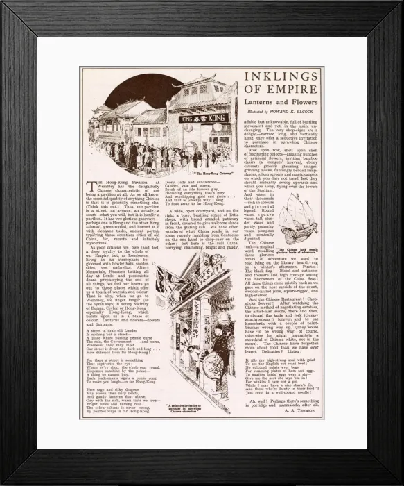 Framed Print : Page from The Bystander reporting on the British Empire Exhibition at Wembley in 1924