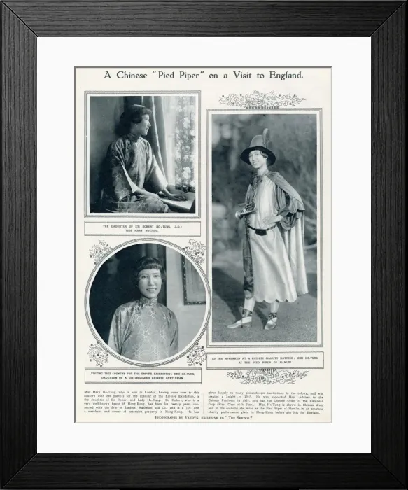 Framed Print : Miss Mary Ho-Tung - British Empire Exhibition Framed Print : Miss Mary Ho-Tung - British Empire Exhibition