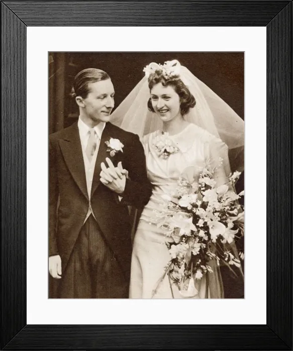 Framed Print : The marriage of Mr John Verney, elder son of Lieutenant-Colonel Sir Ralph Verney