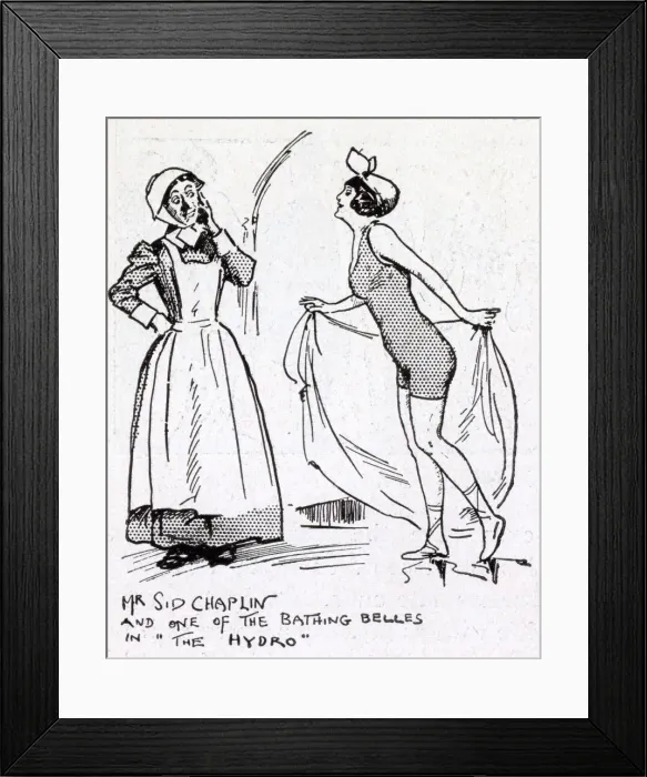 Framed Print : Cartoon showing Syd Chaplin, actor, writer, as well as brother Framed Print : Cartoon showing Syd Chaplin, actor, writer, as well as brother