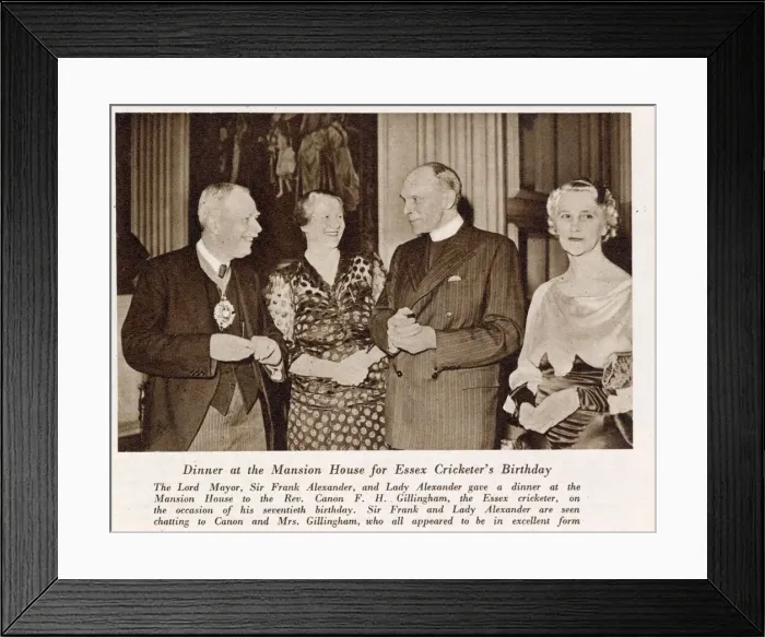 Framed Print : The Rev. Canon Frank H. Gillingham and Mrs Gillingham with the Lord Mayor of London Sir Framed Print : The Rev. Canon Frank H. Gillingham and Mrs Gillingham with the Lord Mayor of London Sir