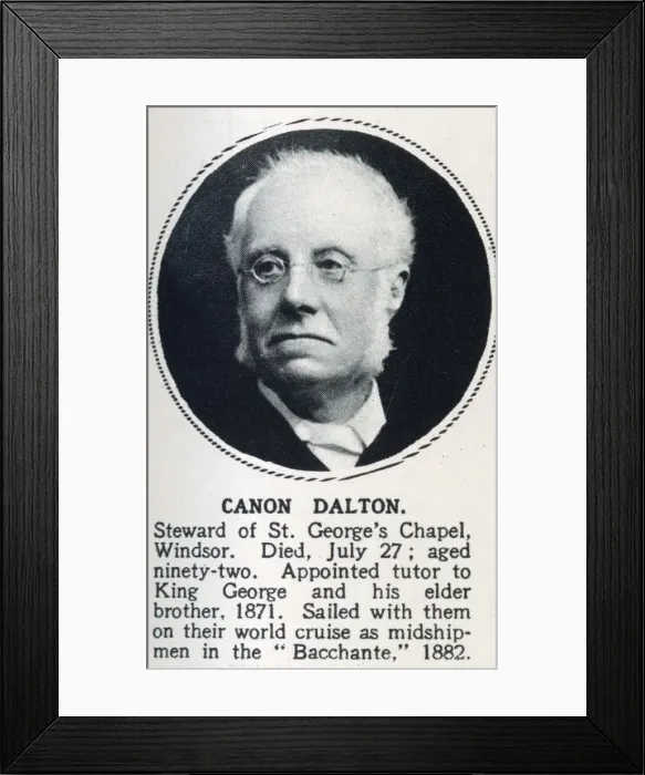 Framed Print : Canon John Neale Dalton (1839-1931), Steward of St. Georges Chapel, Windsor Framed Print : Canon John Neale Dalton (1839-1931), Steward of St. Georges Chapel, Windsor